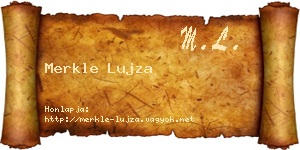 Merkle Lujza névjegykártya